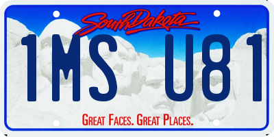 SD license plate 1MSU81