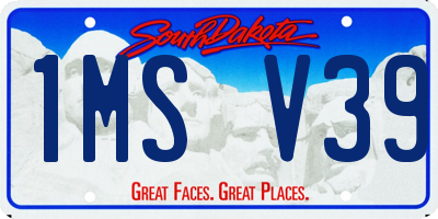 SD license plate 1MSV39