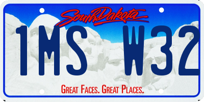 SD license plate 1MSW32
