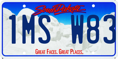 SD license plate 1MSW83