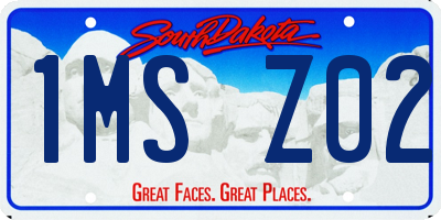 SD license plate 1MSZ02