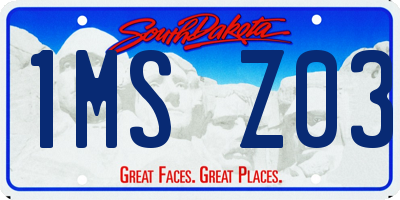 SD license plate 1MSZ03