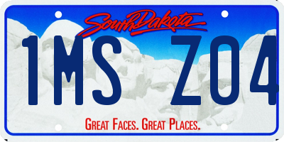 SD license plate 1MSZ04