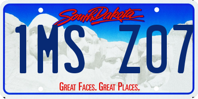 SD license plate 1MSZ07