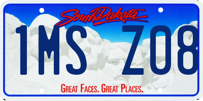 SD license plate 1MSZ08