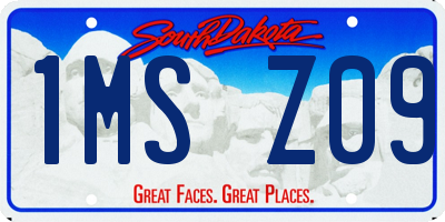 SD license plate 1MSZ09