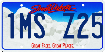 SD license plate 1MSZ25