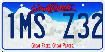 SD license plate 1MSZ32