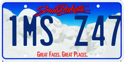 SD license plate 1MSZ47