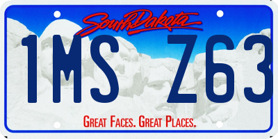 SD license plate 1MSZ63