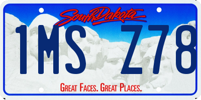 SD license plate 1MSZ78