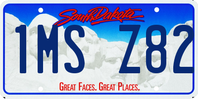SD license plate 1MSZ82