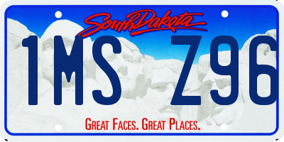 SD license plate 1MSZ96
