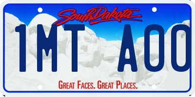 SD license plate 1MTA00