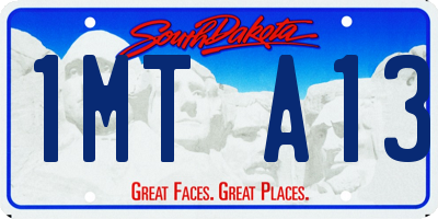 SD license plate 1MTA13
