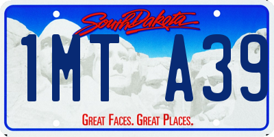 SD license plate 1MTA39