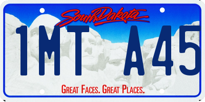 SD license plate 1MTA45
