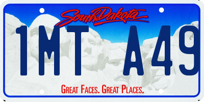 SD license plate 1MTA49