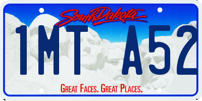 SD license plate 1MTA52