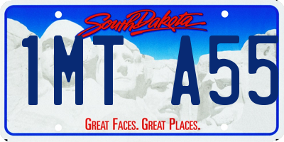 SD license plate 1MTA55