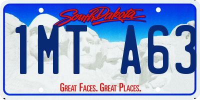 SD license plate 1MTA63