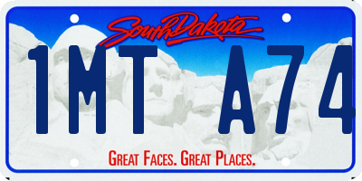 SD license plate 1MTA74