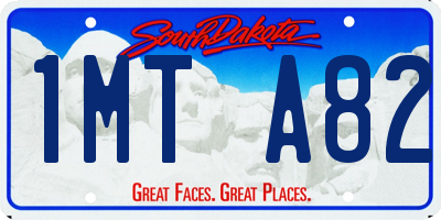 SD license plate 1MTA82