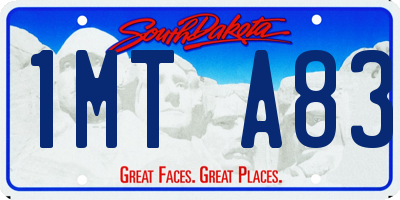 SD license plate 1MTA83