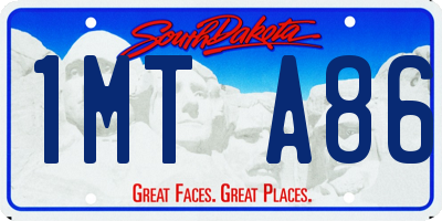 SD license plate 1MTA86