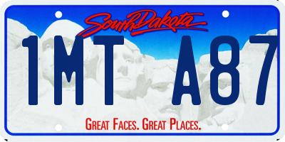 SD license plate 1MTA87