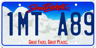 SD license plate 1MTA89