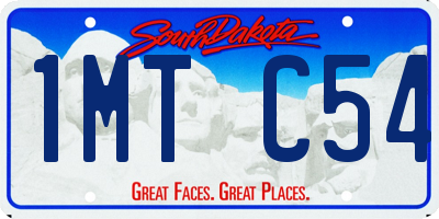 SD license plate 1MTC54