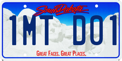 SD license plate 1MTD01