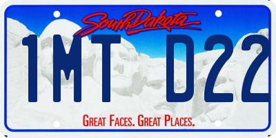 SD license plate 1MTD22