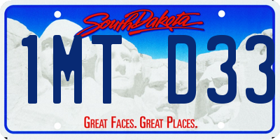SD license plate 1MTD33