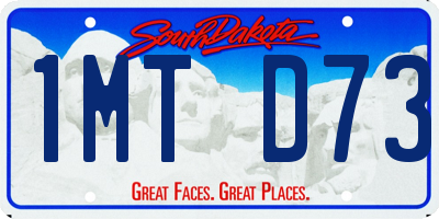 SD license plate 1MTD73