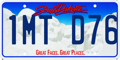 SD license plate 1MTD76