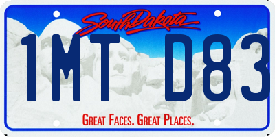 SD license plate 1MTD83