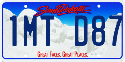 SD license plate 1MTD87