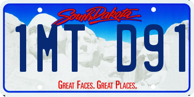 SD license plate 1MTD91
