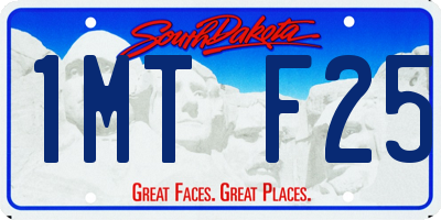 SD license plate 1MTF25