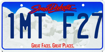 SD license plate 1MTF27