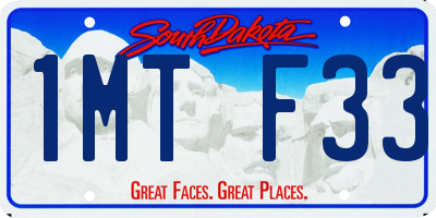 SD license plate 1MTF33