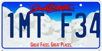 SD license plate 1MTF34