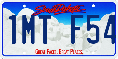 SD license plate 1MTF54