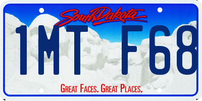 SD license plate 1MTF68