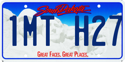 SD license plate 1MTH27
