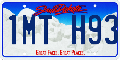 SD license plate 1MTH93