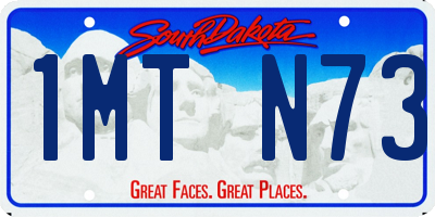 SD license plate 1MTN73