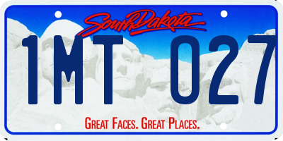 SD license plate 1MTO27